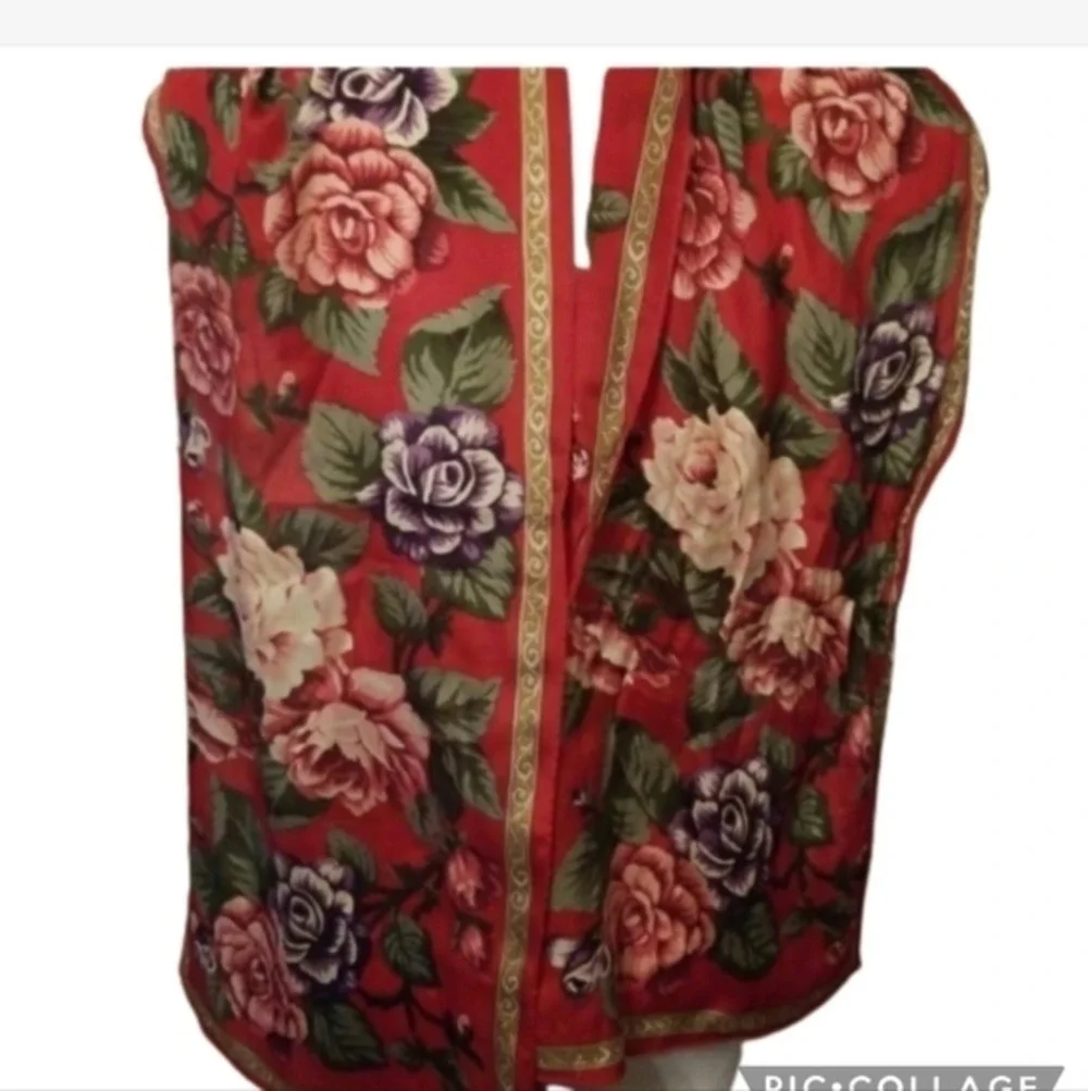 Vintage Charter club Roses‎ silk scarf